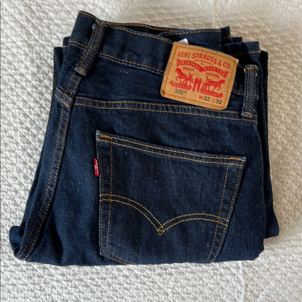 Levi's Men's Dark 505 Blue Jeans